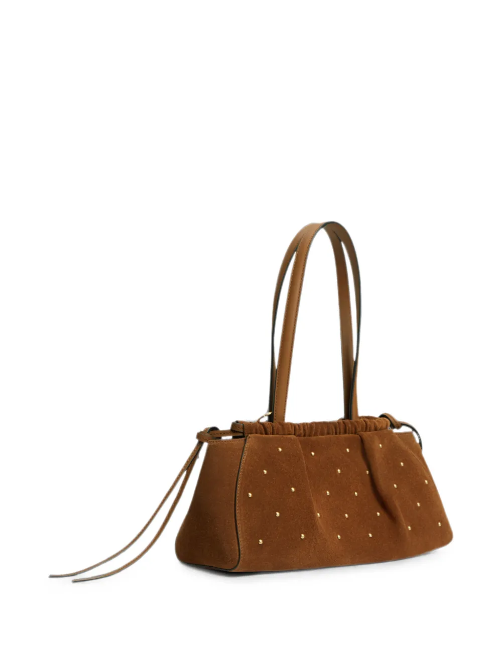 Tommy Hilfiger shopper met ruches en studs Bruin
