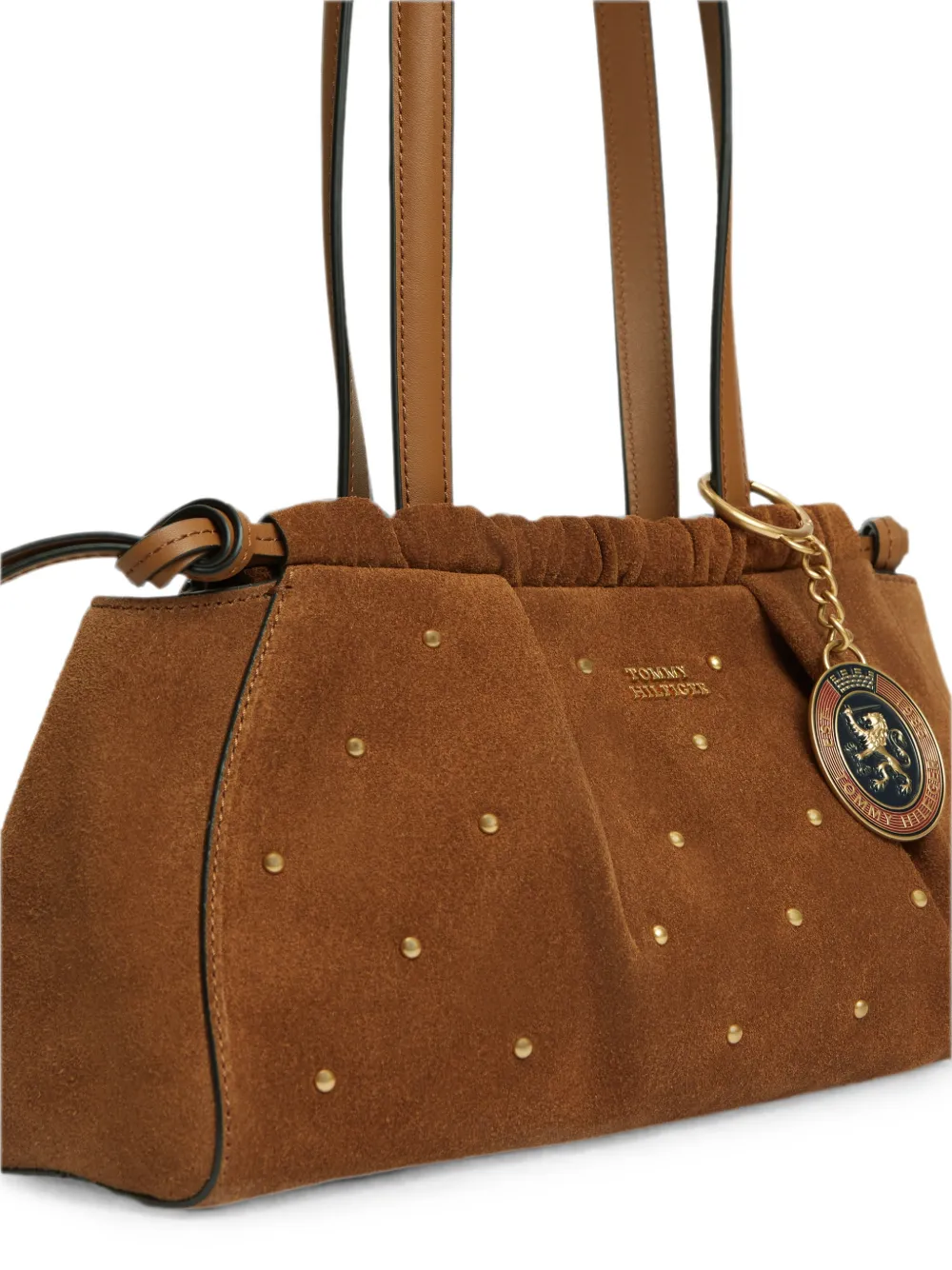 Tommy Hilfiger shopper met ruches en studs Bruin