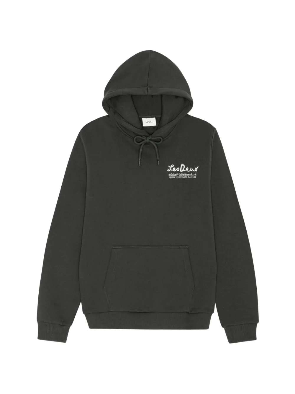 Les Deux Rural graphic-print drawstring hoodie - Grün