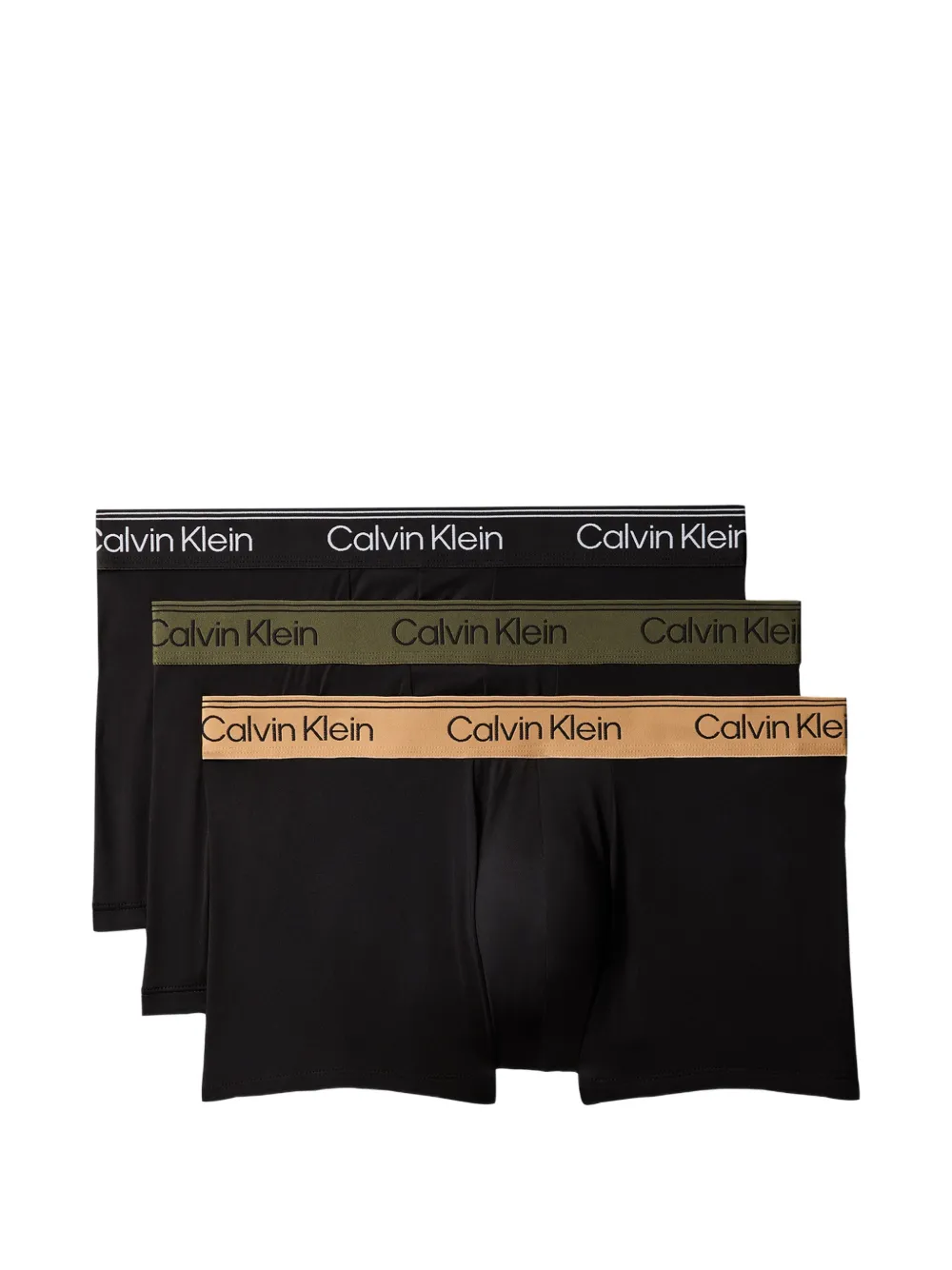Calvin Klein logo-waistband trunks (3 pack) - Nero