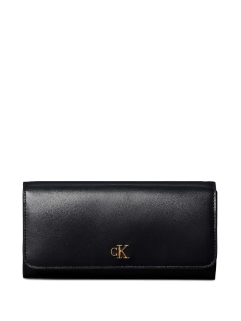 Calvin Klein large Monogram logo-plaque foldover wallet