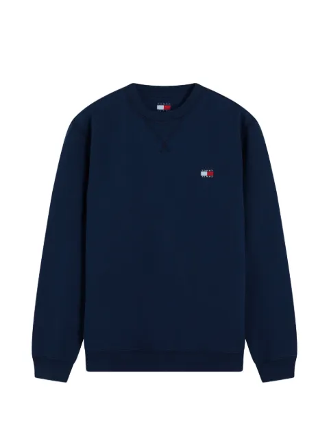 Tommy Hilfiger logo-patch crew-neck sweater
