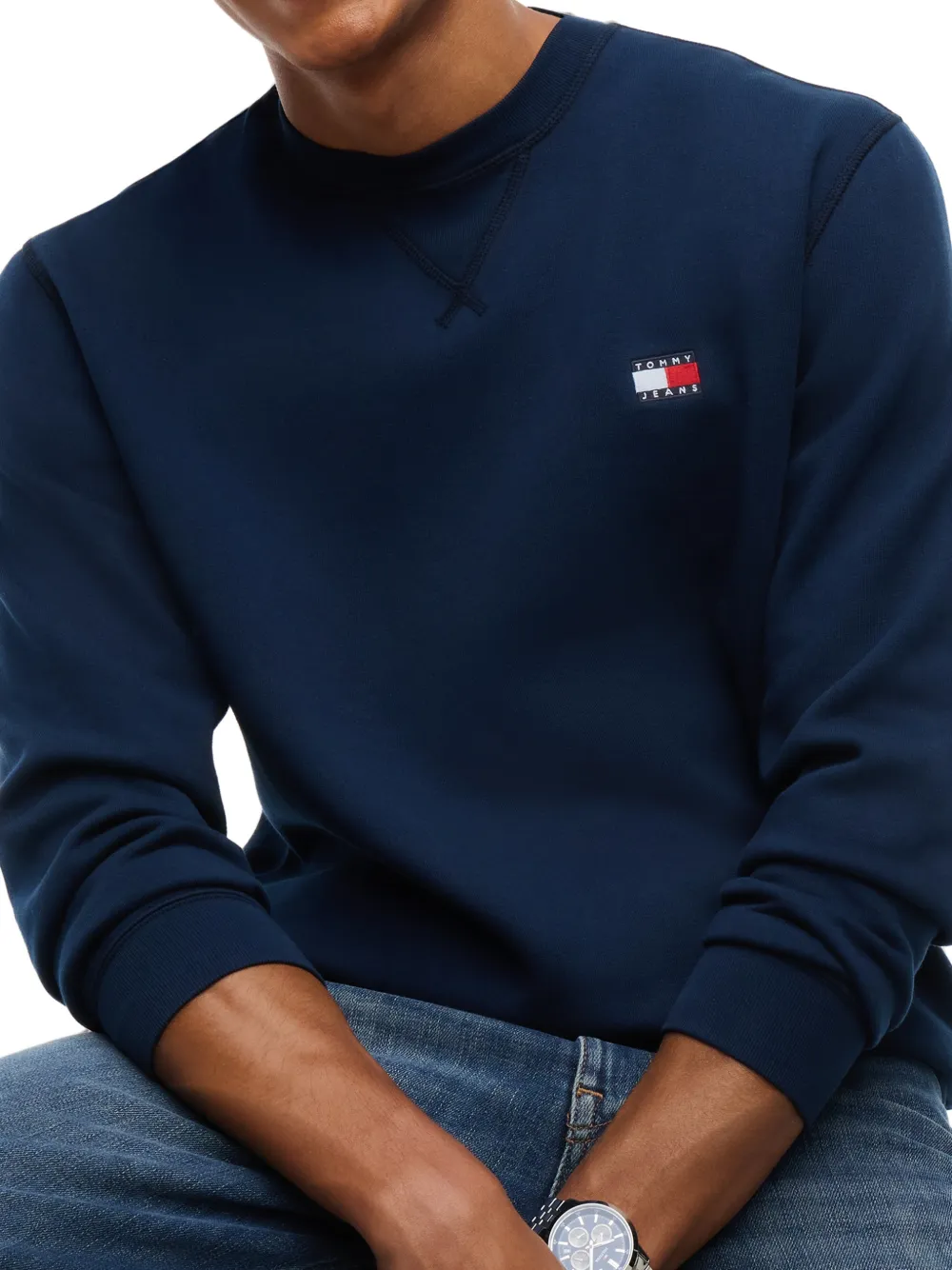 Tommy Hilfiger Sweater met logopatch Blauw