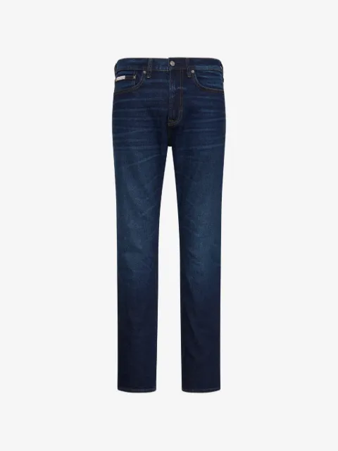 Calvin Klein whiskered slim-fit jeans