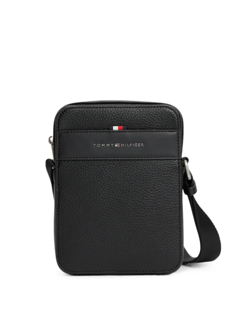 Tommy Hilfiger Borsa messenger con placca logo - Nero