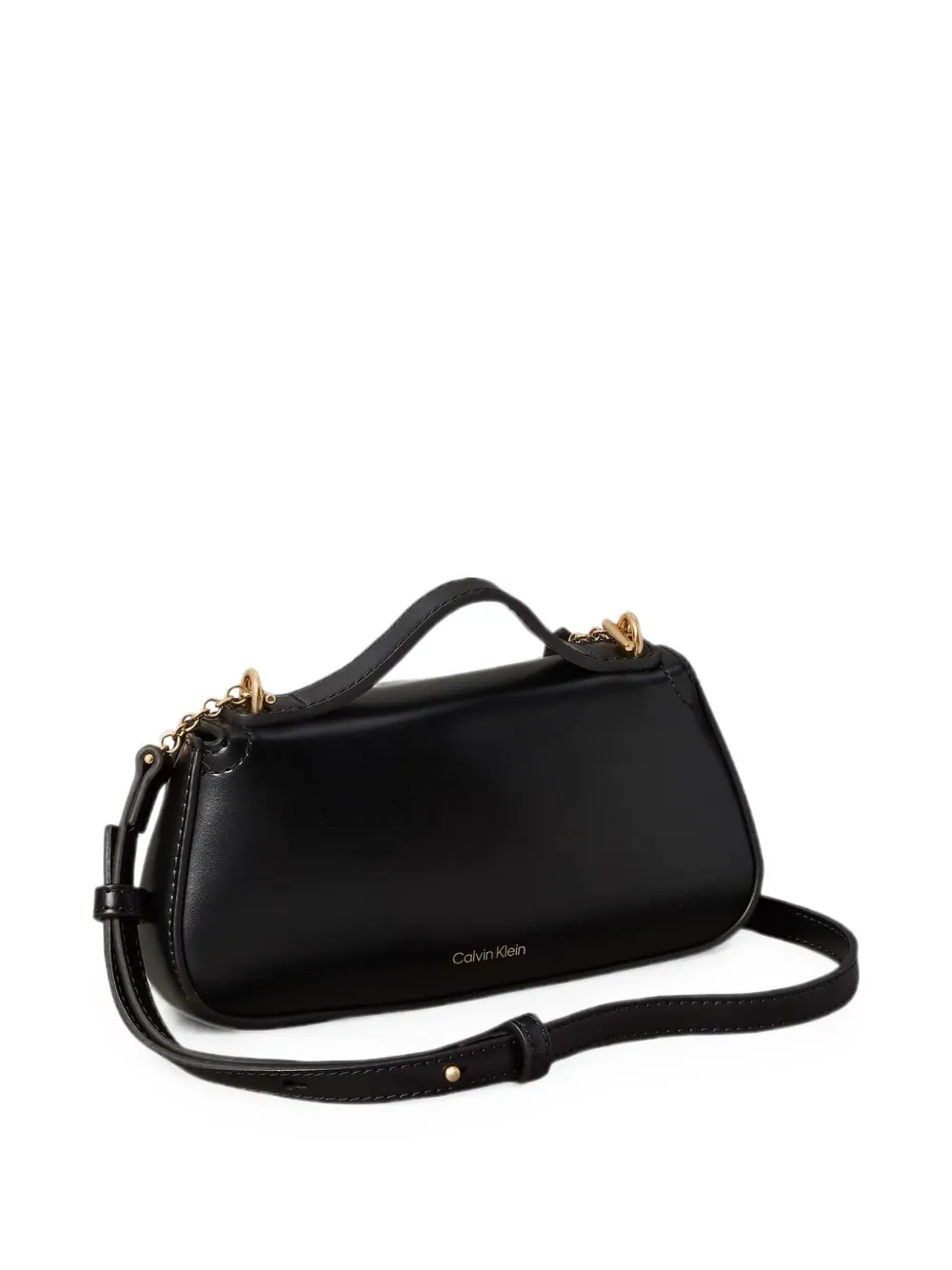 Calvin Klein logo-plaque top-handle shoulder bag - Schwarz