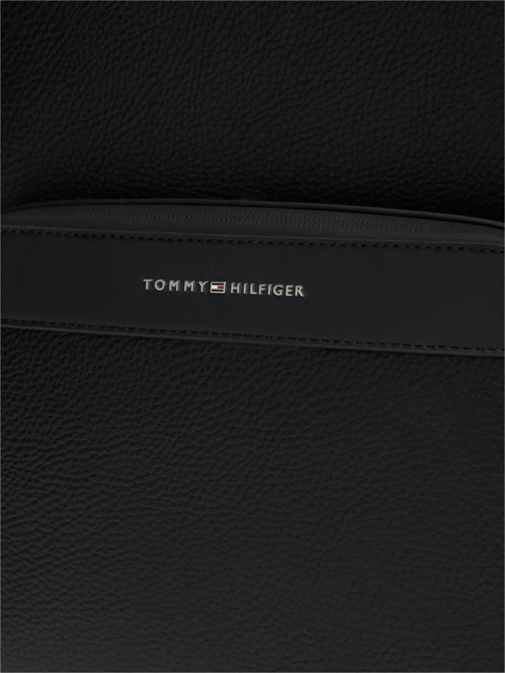Tommy Hilfiger Rugzak met logo-plakkaat en bewerkte textuur Zwart