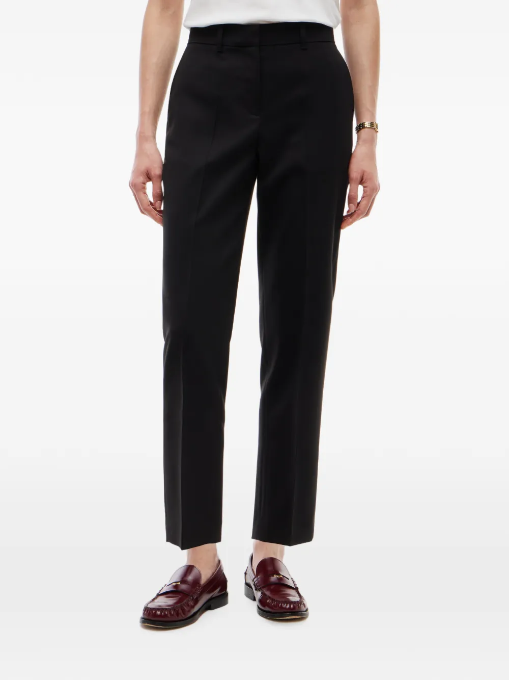 Tommy Hilfiger Geplooide pantalon Zwart