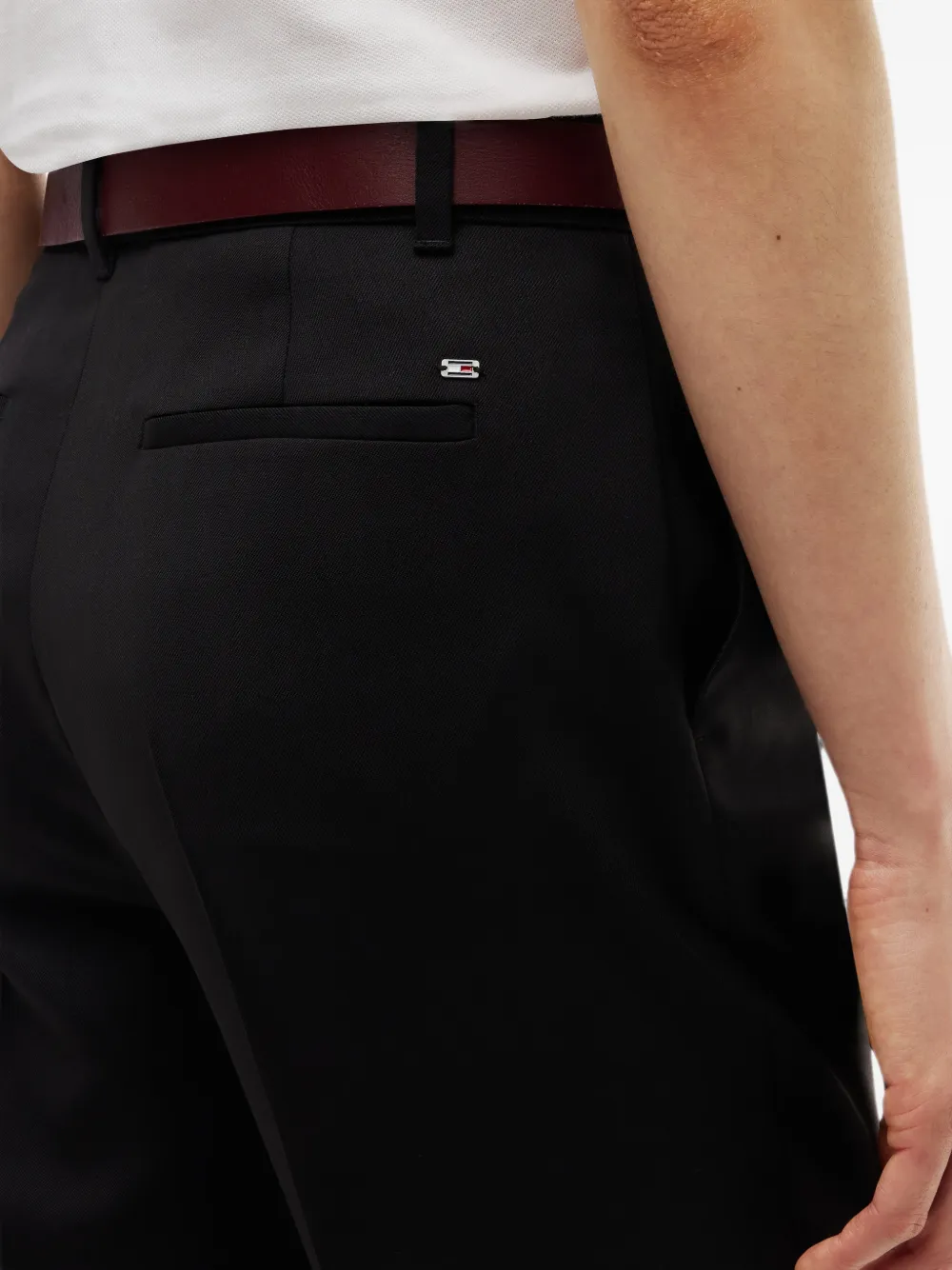 Tommy Hilfiger Geplooide pantalon Zwart