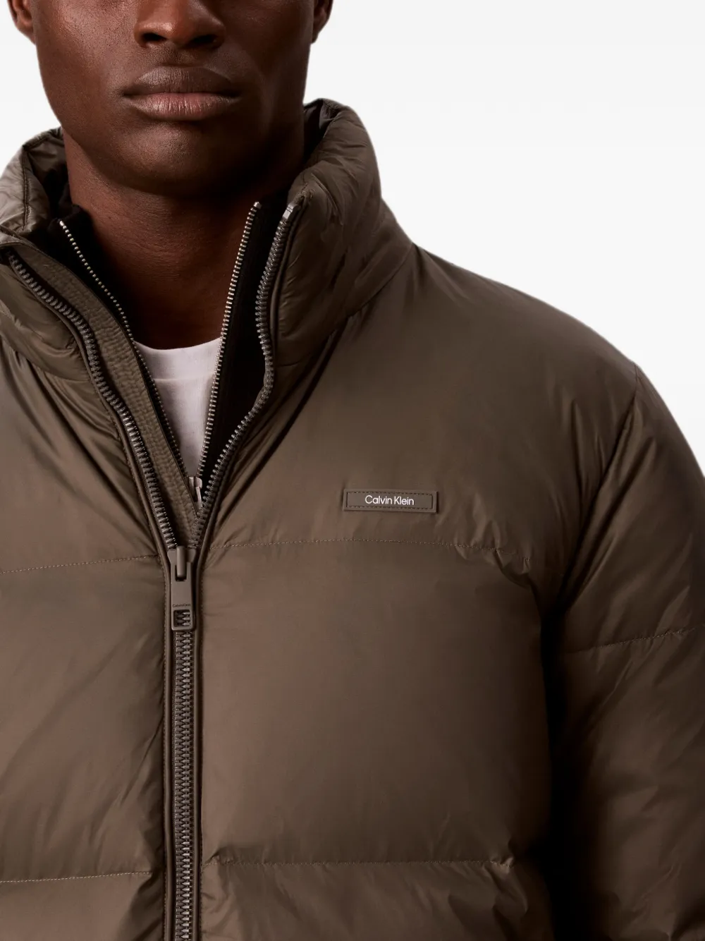 Calvin Klein Gewatteerd jack met capuchon Bruin