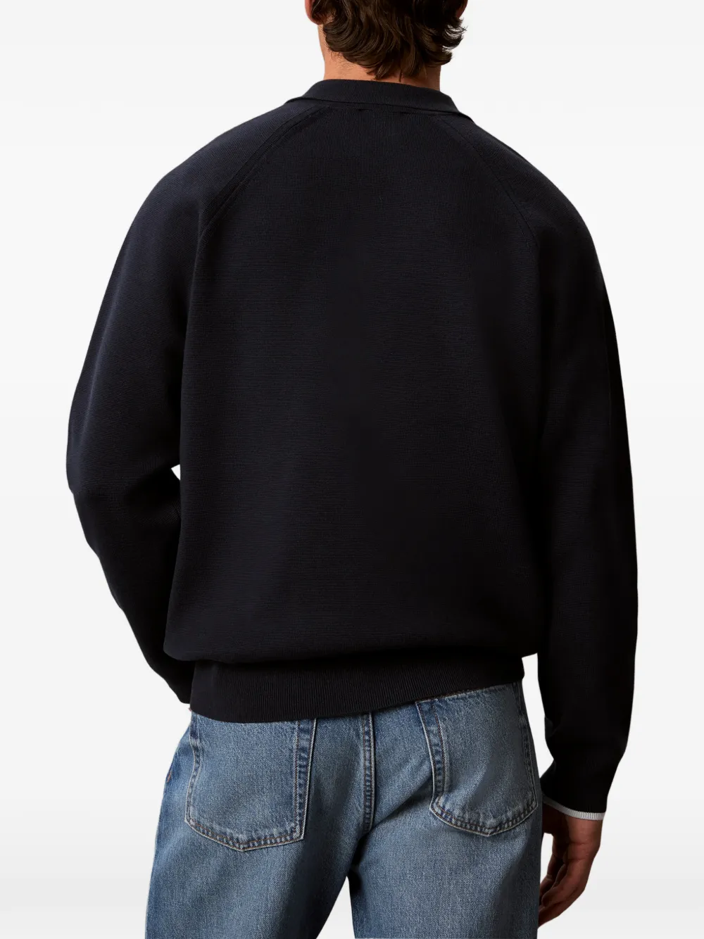 Calvin Klein Varsity polotrui met logopatch Blauw