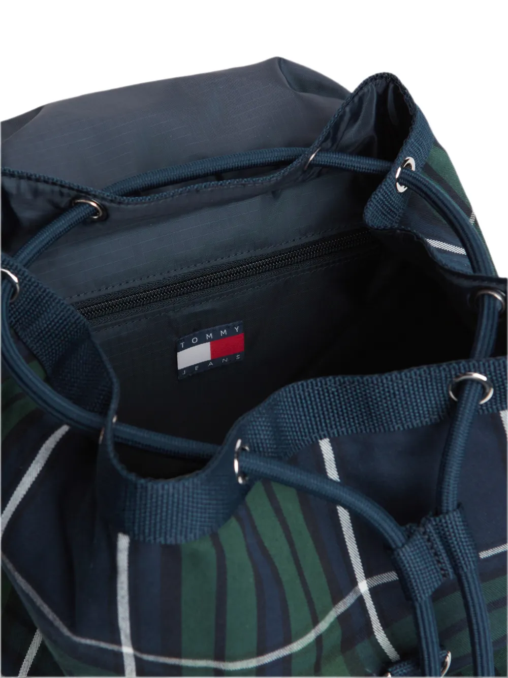 Tommy Hilfiger Geruite rugzak met logopatch Groen