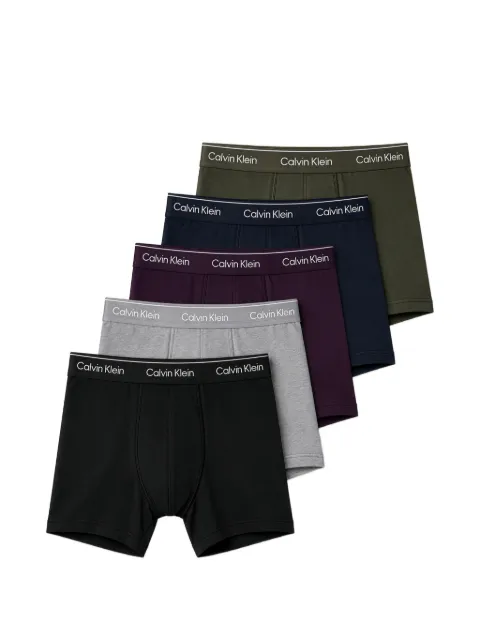 Calvin Klein logo-waistband boxer briefs (pack of five)