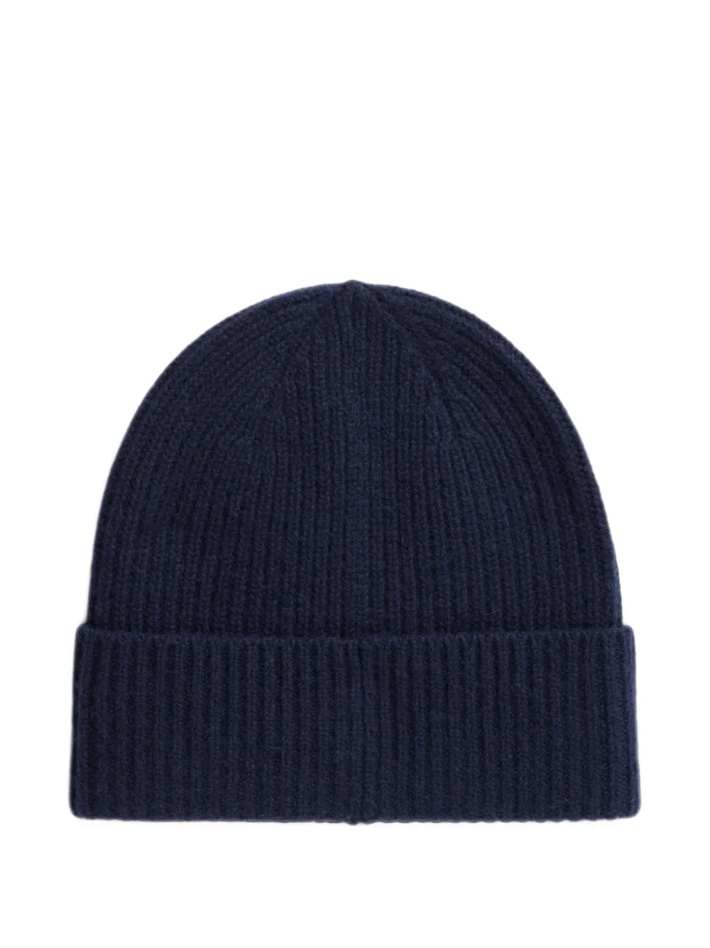 Tommy Hilfiger Ribgebreide muts met logoplakkaat Blauw