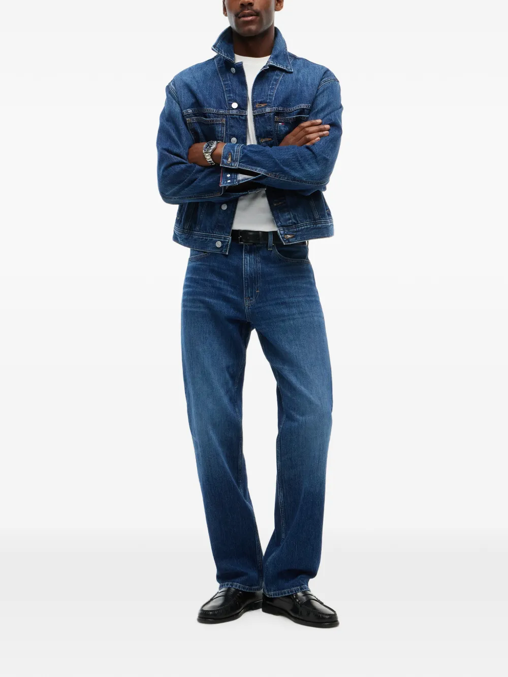 Tommy Hilfiger Straight jeans met vervaagd effect Blauw