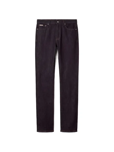 Calvin Klein logo-patch straight-leg jeans