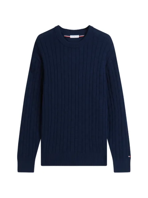 Tommy Hilfiger basket-weave crew-neck sweater