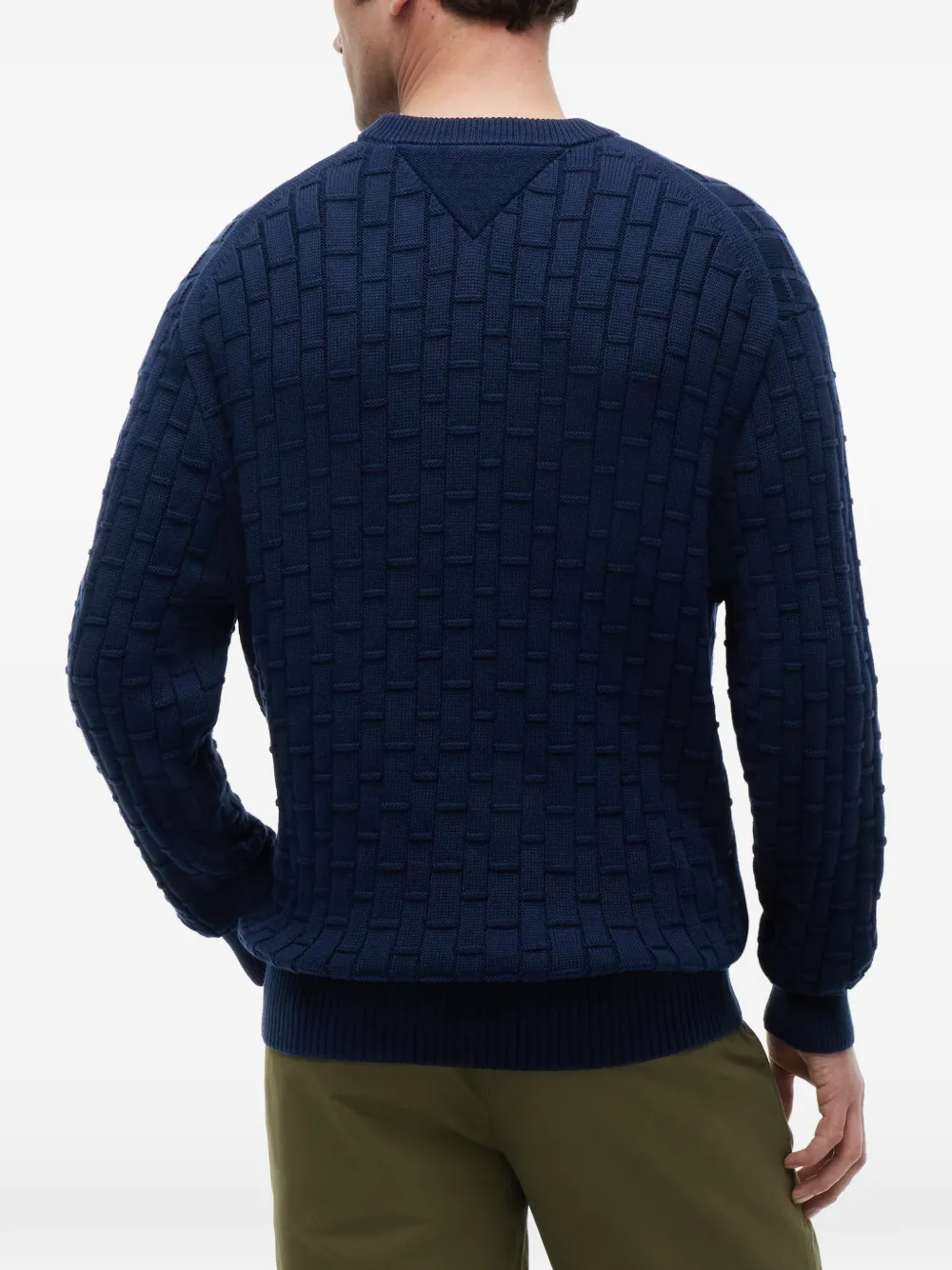 Tommy Hilfiger Geweven trui met ronde hals Blauw