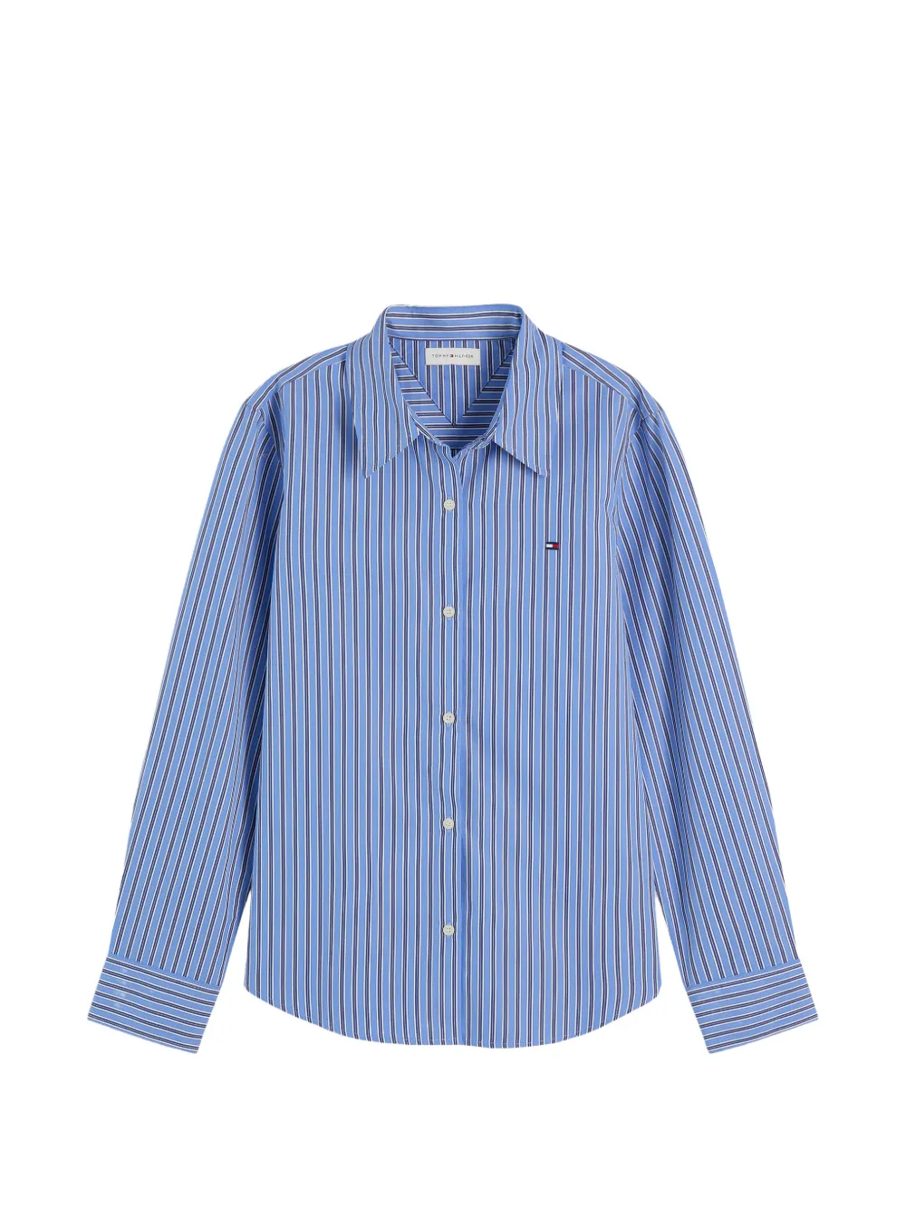 Tommy Hilfiger vertical-stripe long-sleeve shirt - Blau