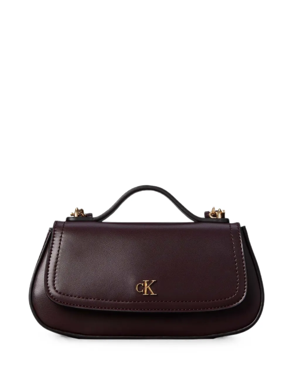 Calvin Klein logo-plaque top-handle shoulder bag - Rosso