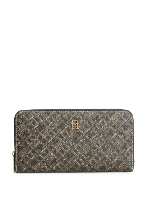 Tommy Hilfiger monogram-print TH plaque wallet