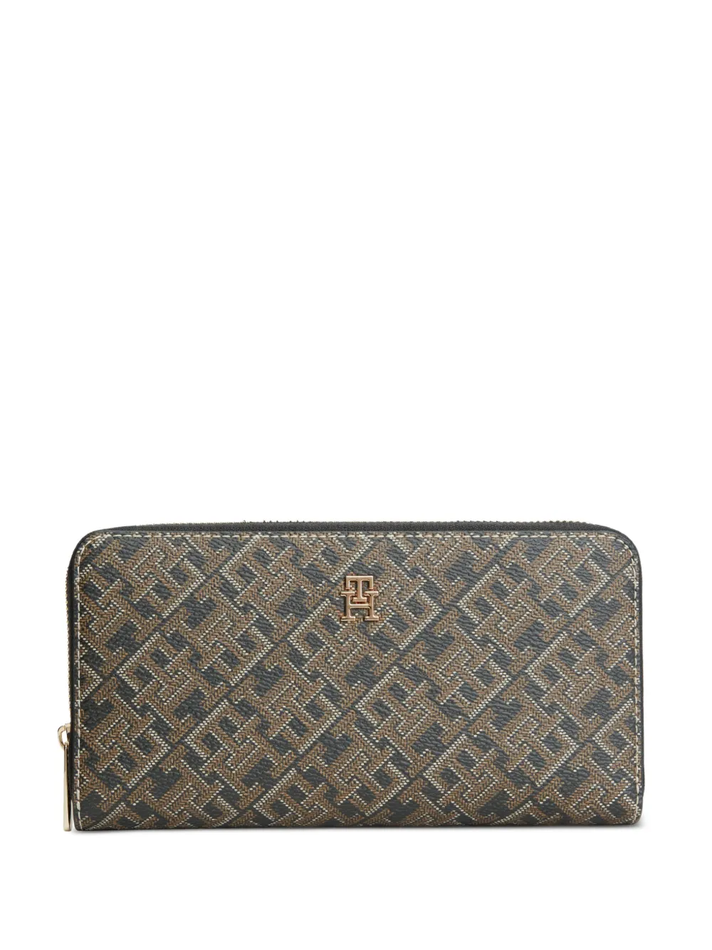 Tommy Hilfiger monogram-print TH plaque wallet - Nero