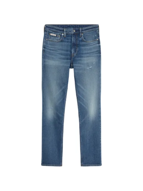 Calvin Klein distressed slim-fit jeans