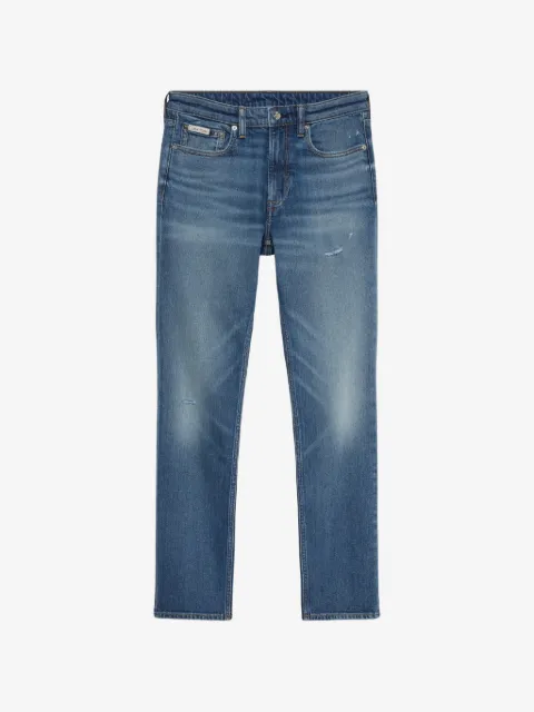 Calvin Klein distressed slim-fit jeans