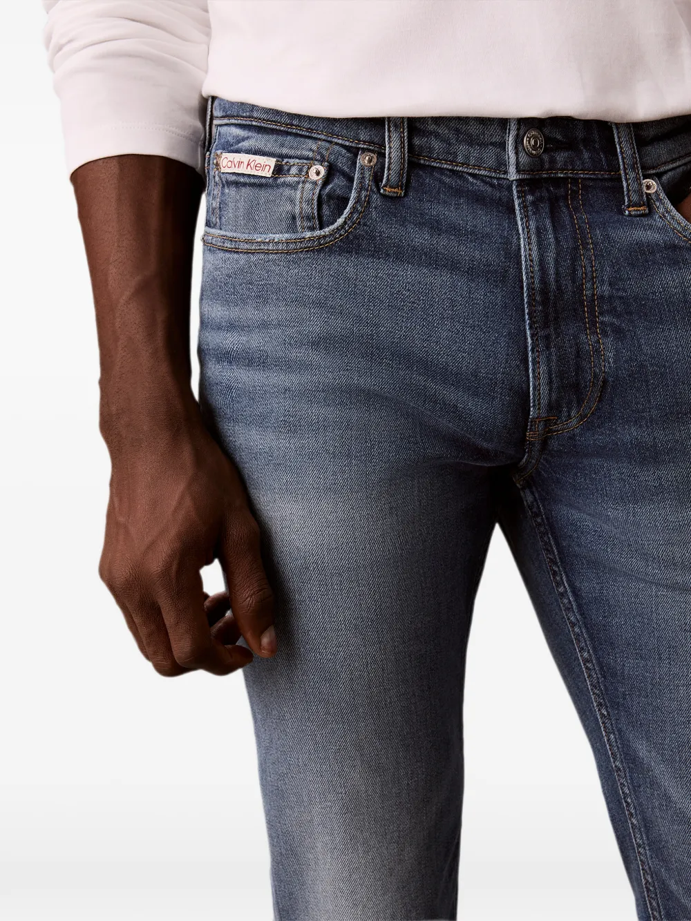 Calvin Klein Gerafelde jeans Blauw