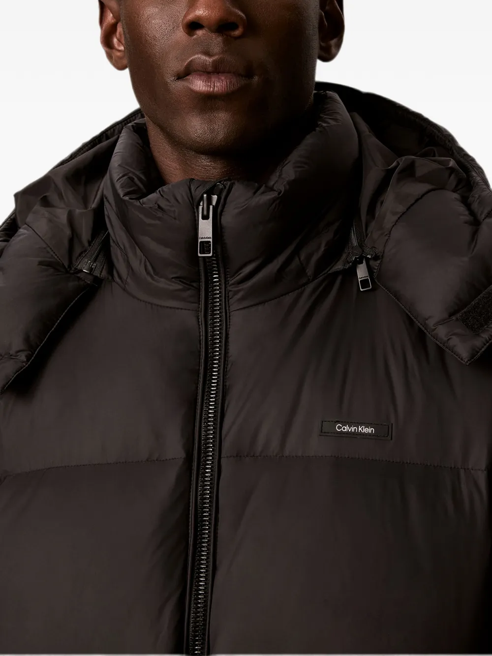 Calvin Klein Gewatteerd jack met capuchon Zwart