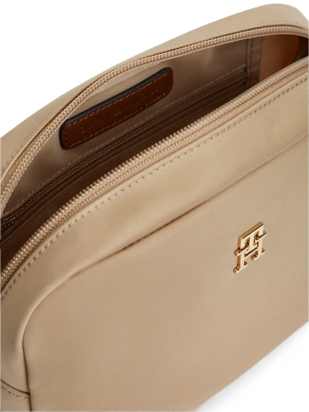 Tommy Hilfiger Schoudertas met logoplakkaat Beige