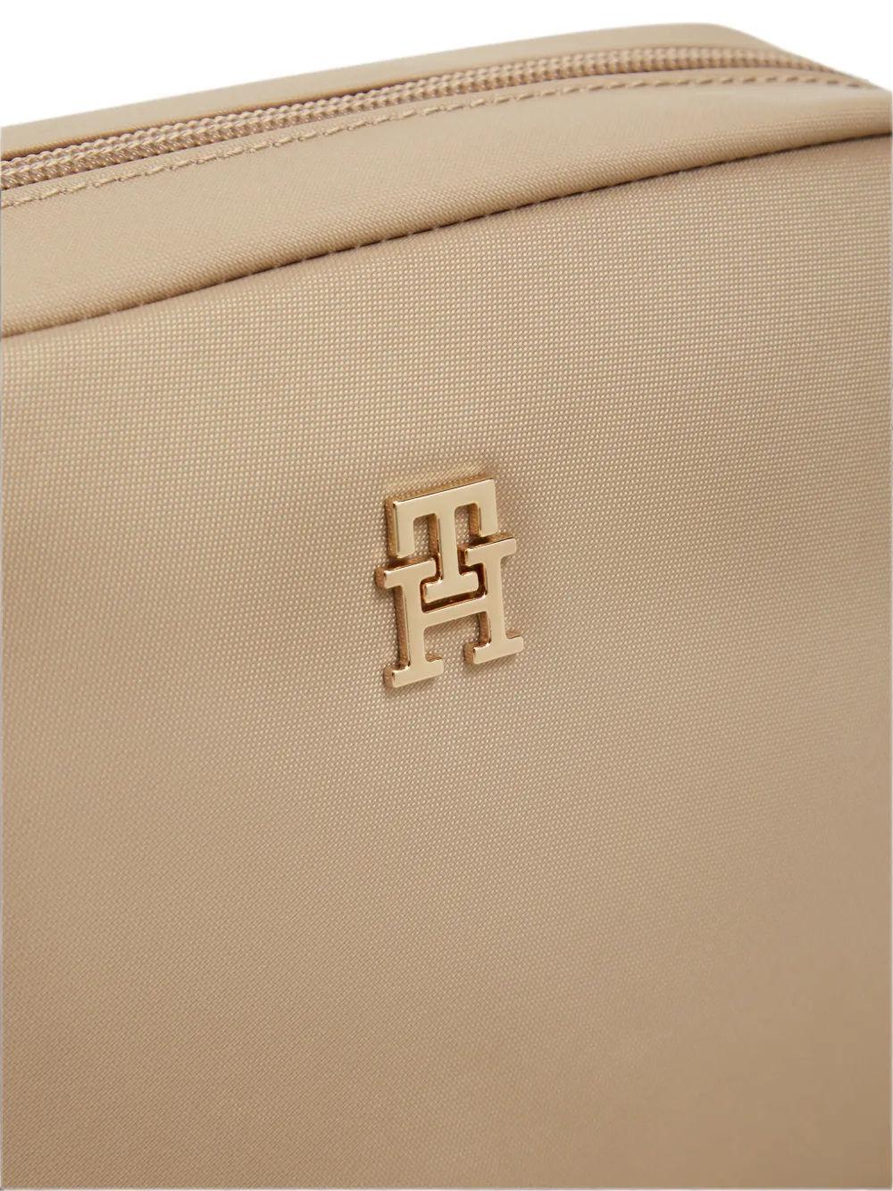 Tommy Hilfiger Schoudertas met logoplakkaat Beige