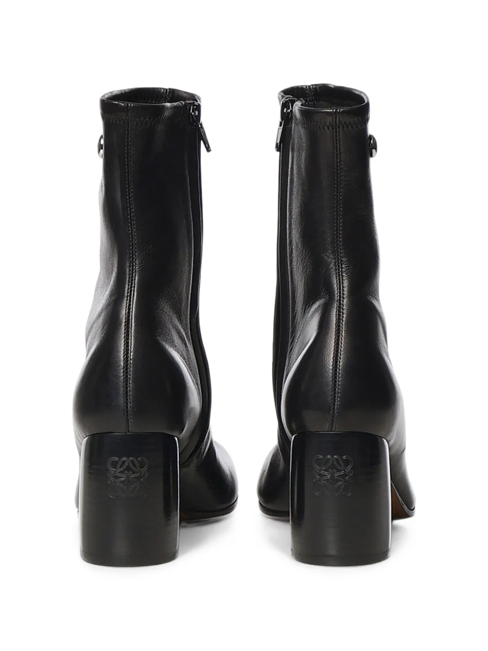 LOEWE Ovalogo-debossed ankle boots Zwart
