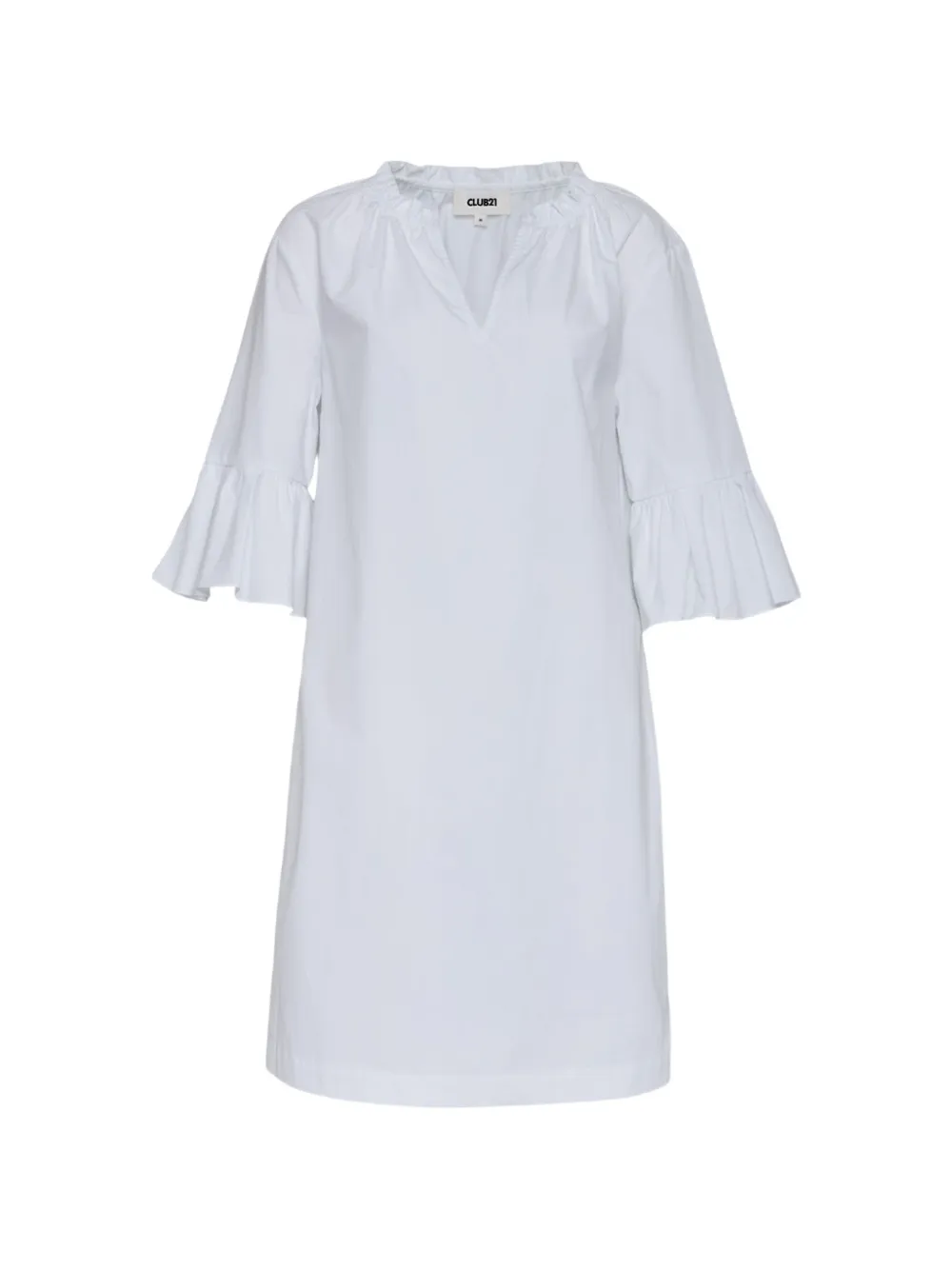 Club21 ruffled-sleeve V-neck mini dress