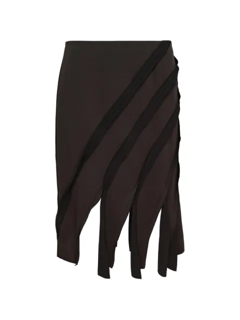 Club21 Daisy diagonal-stripe midi skirt