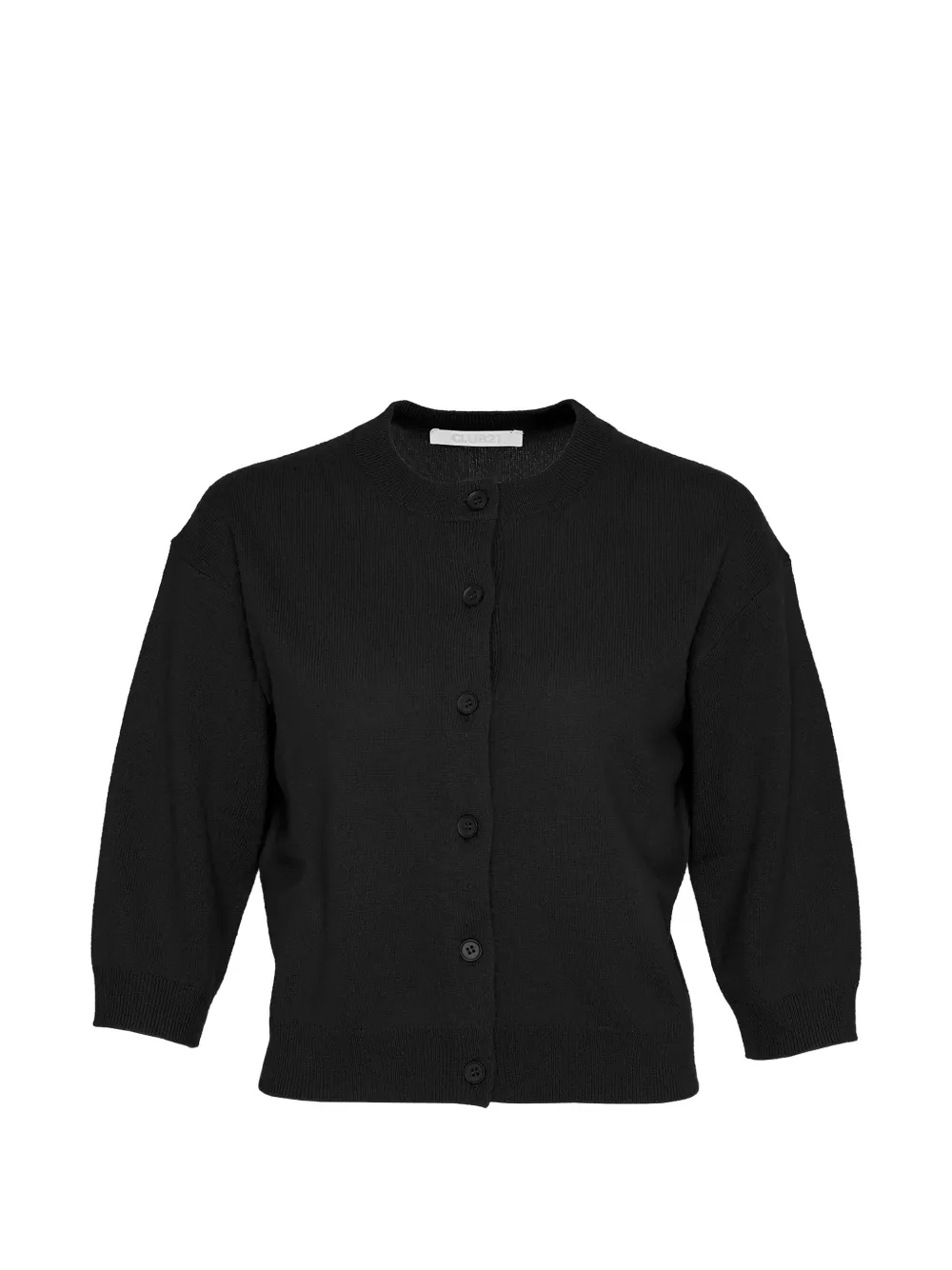 Club21 cropped fine-knit cardigan - Schwarz