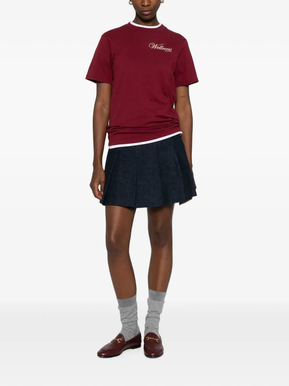 Sporty & Rich T-shirt met logoprint Rood