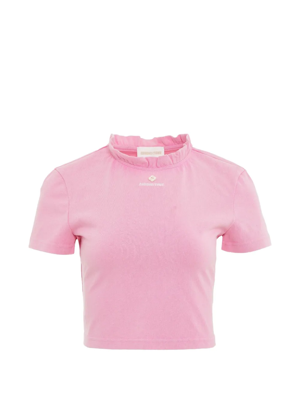 SHUSHU/TONG ruffled-collar croppped T-shirt