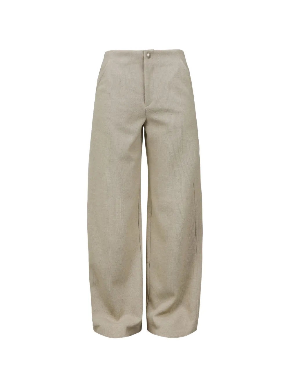 NACHE ribbed-knit wide-leg trousers - Nude
