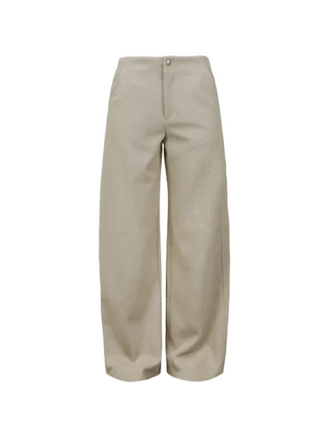 NACHE ribbed-knit wide-leg trousers