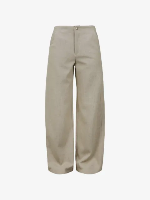 NACHE ribbed-knit wide-leg trousers