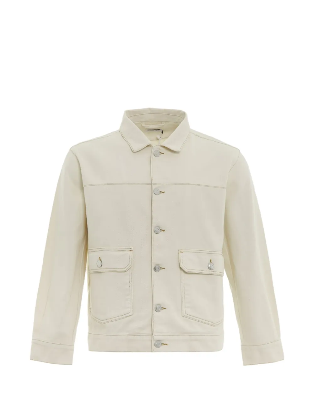 Pop Trading Company Giacca DRS denim con logo ricamato - Bianco