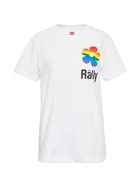 Rally Movement flower-print logo-print t-shirt