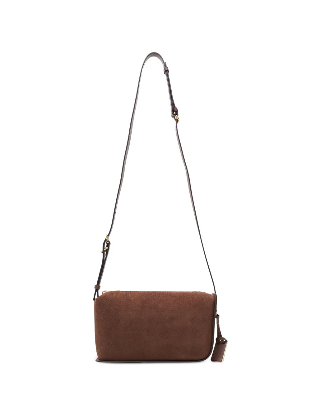 JOY GRYSON Crescent suede shoulder bag - Marrone