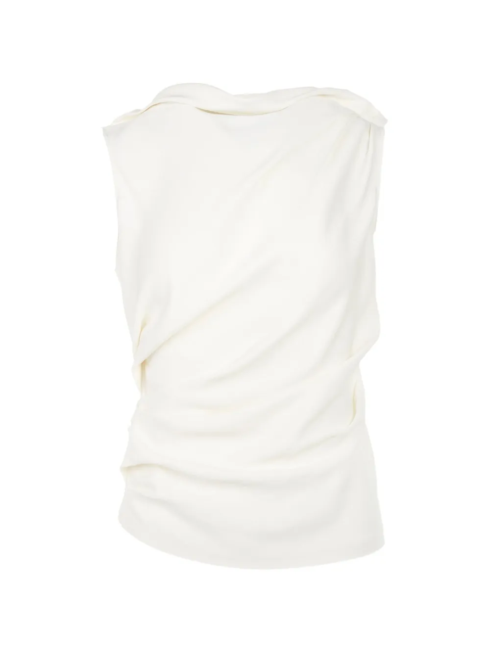 Club21 Freya Draped Sleeveless Blouse In Neutrals