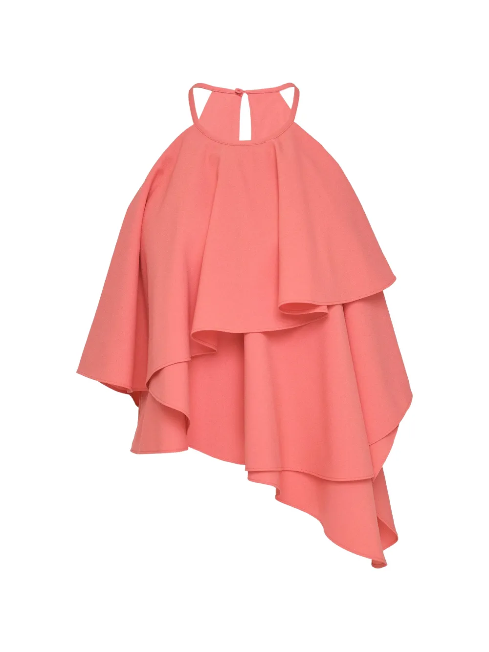 Club21 tiered asymmetric halter top - Rosa