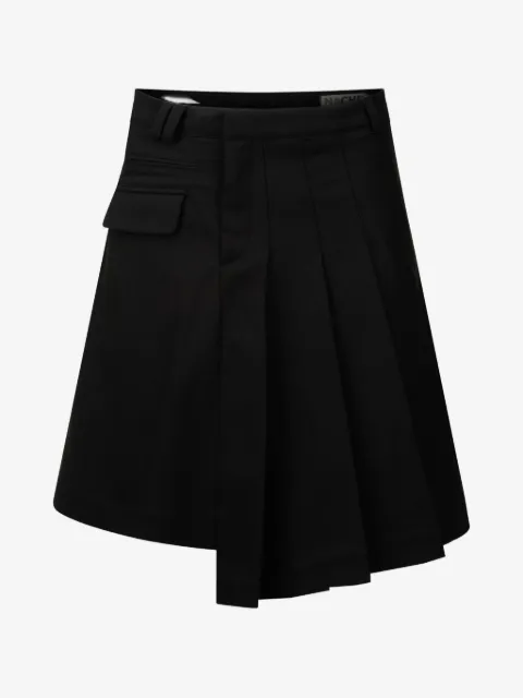 NACHE asymmetric-pleated mini skirt