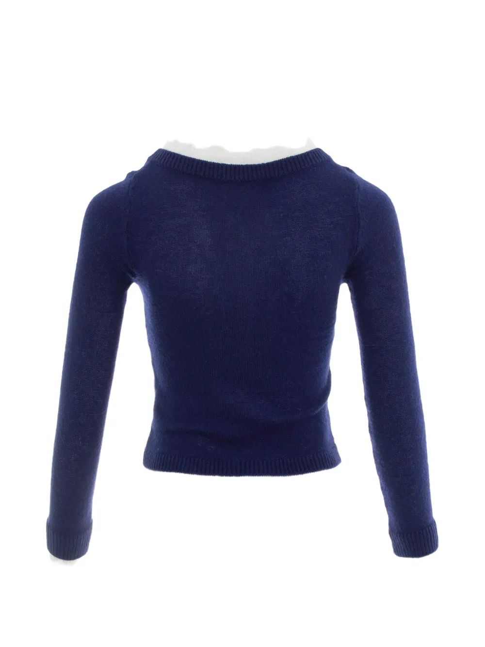 SHUSHU TONG Vest met contrasterende afwerking en gerafelde afwerking Blauw
