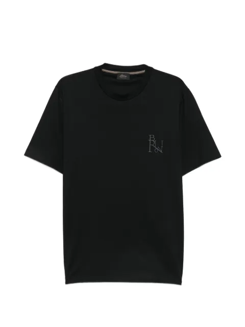 Brioni logo-embroidered T-shirt