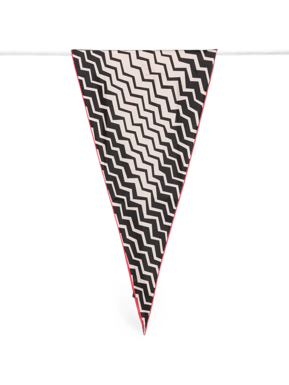 Missoni zigzag-print triangle scarf - Schwarz